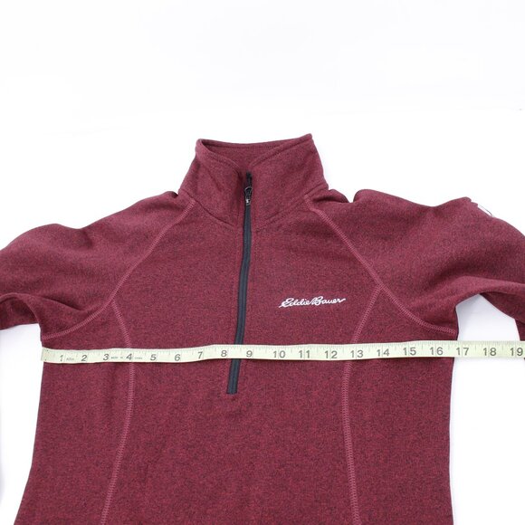 Eddie bauer sweatshirt Women's xs first ascent Burgundy 1/4 zip fleece pullover - Picture 12 of 12